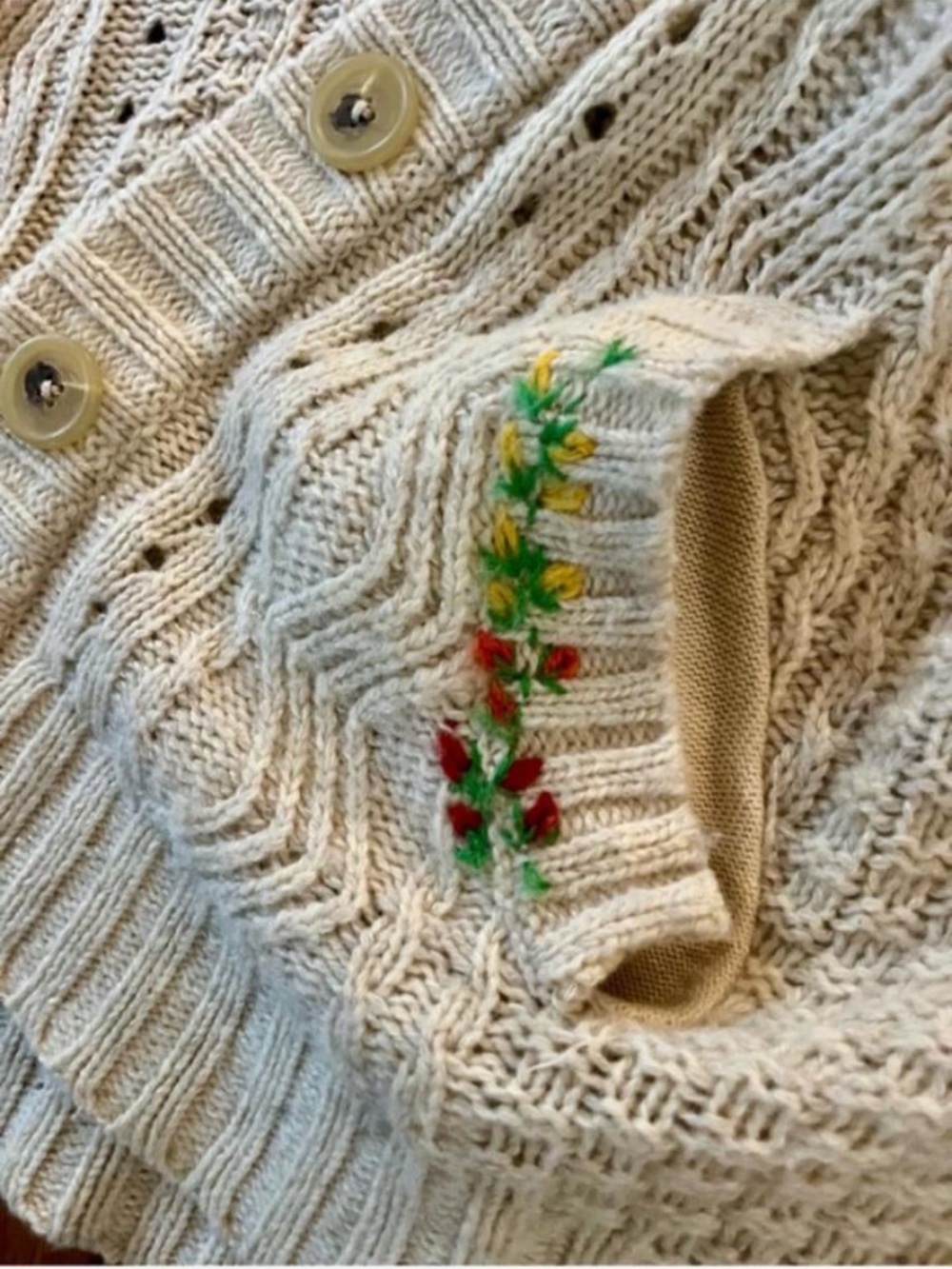 RARE! Anthropology “Far Away From Close” Embroidered Cardigan - Picture 6 of 9